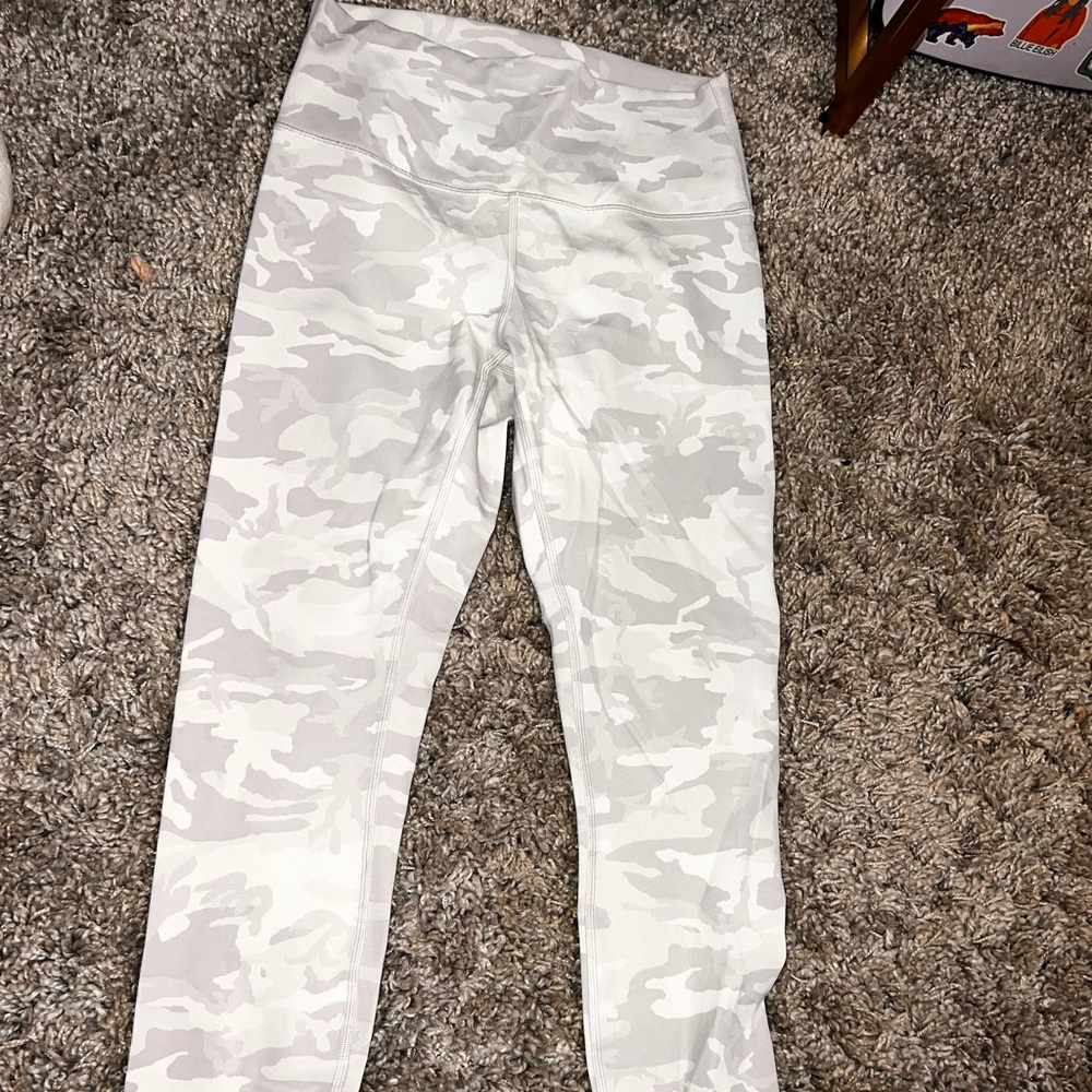 Limited edition white camo lulu lemon leggings